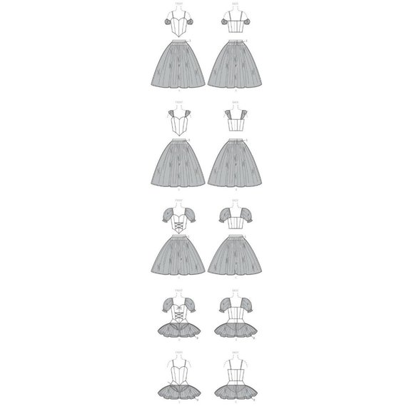 McCalls M7615 Misses Ballet Costume with Tutu Sewing Pattern New Size 14 to 22 - Picture 11 of 11